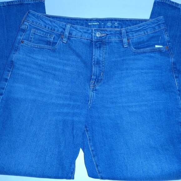 Old Navy High-Waisted OG Straight Jeans - Saylor Blue - Picture 1 of 11